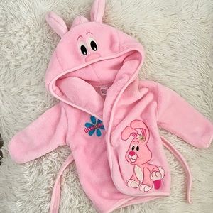 🎀 Little Tikes Baby Girl Fleece Hooded Bathrobe🎀
